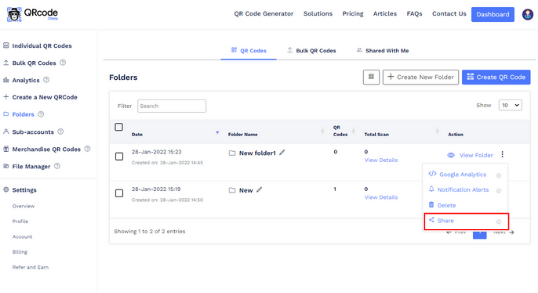 Tutorial: How to Share QR Code Folders with Multiple Clients? - Free QR ...