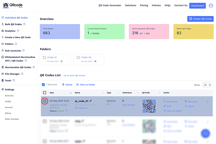 Streamline Your QR Code Management with QRCodeChimp Folders